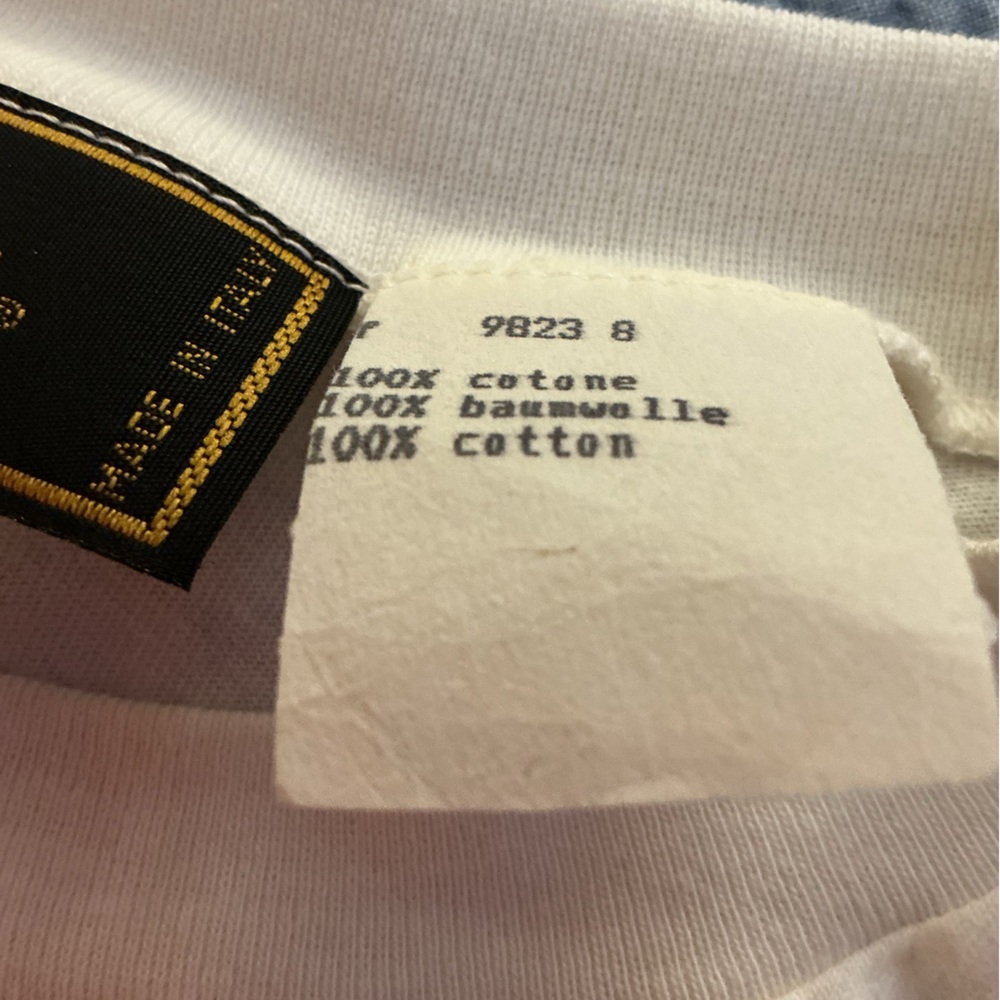 FENDI Authentic Vintage Unisex Logo Short Sleeve Tee New w Tags GB Size 12 Small - Picture 6 of 16